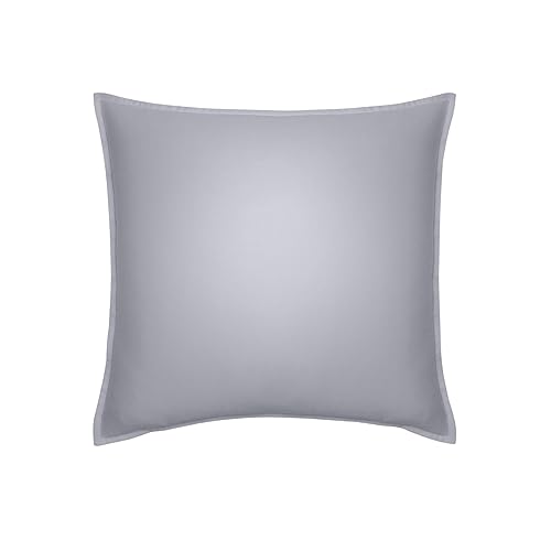 Essix Cotton Satin Pillowcase, Palazzo, Silver, 65 x 65 cm