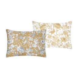 STOF - Pillowcase Bag - Size 50 x 70 cm - Quality Cotton Percale - 100% Oeko-Tex Certified Cotton - Gold - Yellow - Hyacinth Model - Bed Linen - Classic - Charm