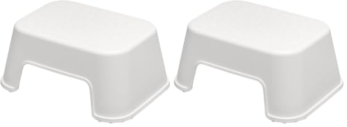 Orthex Kids Step Stool - Green - Bathroom, Toilet, Home Multi-use - Safe and Sturdy - BPA Free - 10-Year Guarantee - L38 x W28 x H16 cm (Pack of 2)