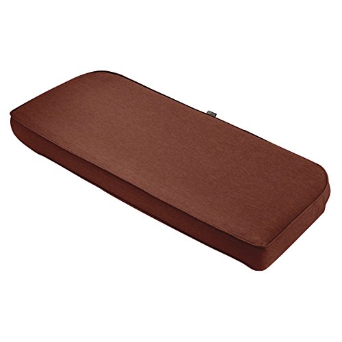 "Classic Accessories Montlake FadeSafe Patio Bench/Settee Contoured Back Cushion,3"" Thick, Heather Henna Red, 41"" Wx18Dx3T (62-016-HHENNA-EC)"