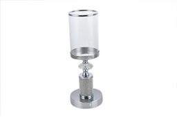 PARTENOPE M.613 Silver Candle Holder 34 cm 6692006, Shown