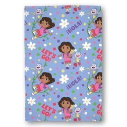 Dora The Explorer Officially Licenced Fleece Blanket - Super Soft Warm Hooded Fleece - Hola Design - Perfect For Home, Bedroom, Sleepovers & Camping - 100 x 150 cm