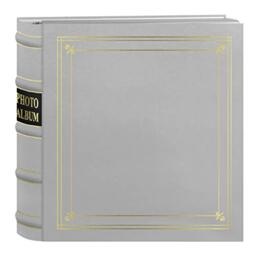 Pioneer Photo Albums 200-Pocket Ring Bound White Bonded Leather with Gold Accents Cover Photo Album for 4 x 6-Inch Prints