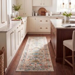 SAFAVIEH Traditional Rug for Living Room, Dining Room, Bedroom - Madison Collection, Short Pile, in Cream and Blue, 61 X 244 cm