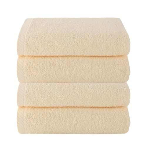Top Towel Plus Set of 4 Bath Towels and Washbasin 100% Cotton - Soft, Absorbent and Durable Towels 50 x 100 cm - Ideal Set for Modern Bathroom