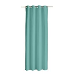 Today Cotton Eyelet Curtain 140 x 250 cm Aqua Green