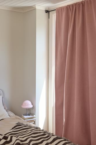Jotex Moonbeam Blackout Curtain, Multifunctional Curtain with 100% Light Blocking (Pack of 1), Light Pink, 135 x 220 cm