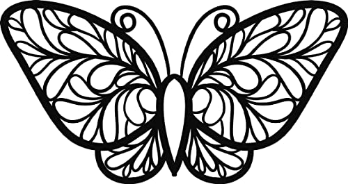 Homemania Wall Decoration, Metal, Black, 50 x 0.4 x 26 cm