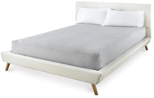 Hybrid Flat Sheet for RV or Home ??? Elastic Bottom Corners, Flat Top Design ??? King RV or Standard by Eazy Sheetz?? (King Flat - Standard, Short, or RV (Vanilla - Silky Cotton) FLKV