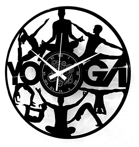 Instant Karma Clocks - Yoga Wall Clock - Meditation-Inspired Home Decor for Mindfulness Lovers - Silent Quartz Movement - Gift Idea for Yoga Instructors and Wellness Fans