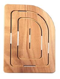 CASTELMERLINO Okumè 226 Shower Mat in Marine Plywood 74.5 x 55 cm Corner S x Rounded for Shower 90 x 70 cm