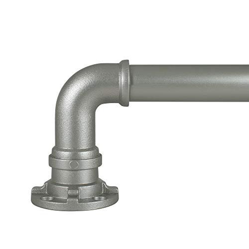 Decopolitan Telescoping Curtain Rod Set, Silver, 18 to 36-Inch