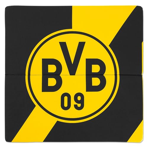 BVB Borussia Dortmund Folding Seat Cushion Black/Yellow with Carry Handle and Club Logo