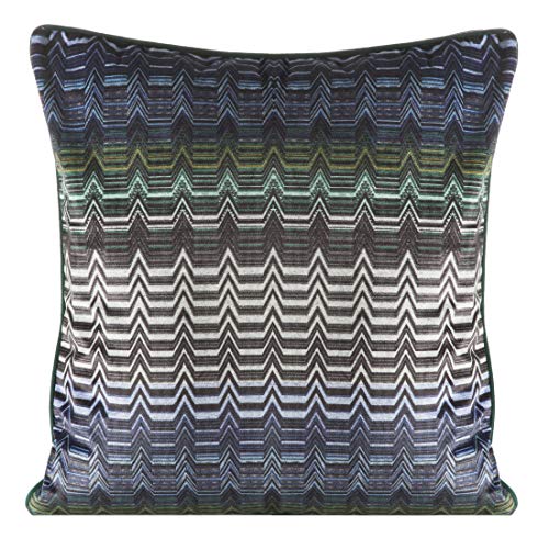 Eurofirany cushion covers cushion covers sofa cushion covers decorative cushion covers double pack of 2 pillowcases decorative cushion seat cushions navy blue + green, 45 x 45 cm, 2