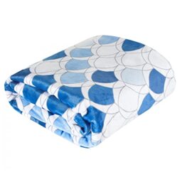 Design91 Blanket Sofa Blanket Armchair Blanket Bed Throw Kloe Set Living Room Polyester Dark Blue 170 x 210 cm
