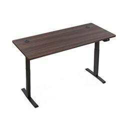 Hi5 Height Adjustable Office, Electric, Sit Standing Desk, Computer Workstation, Walnut, Black L Frame, 1028610312