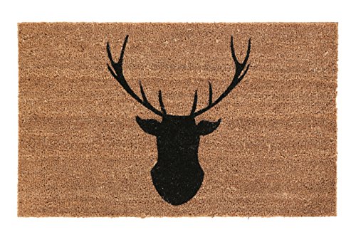 Premier Housewares Deer Coir Doormat, 60 x 40 cm, Brown