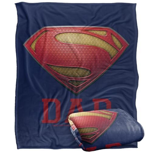 "LOGOVISION Superman Man of Steel Logo Dad Silky Touch Super Soft Throw Blanket 50""x60"""