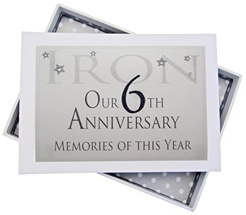 WHITE COTTON CARDS 6th Anniversary, Mini Photo Album, Memories of This Year