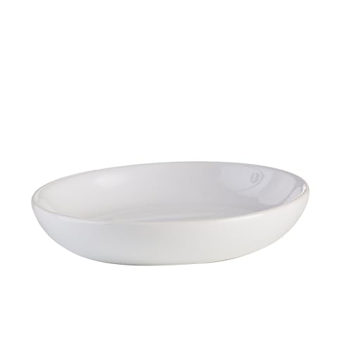 'Axentia Soap Dish, Decorative Ceramic Bathroom Round Soap Dish/Soap Holder without Wall Mounted, Bathroom Accessories, approx. 10.5 x 10.5 x 2 cm White