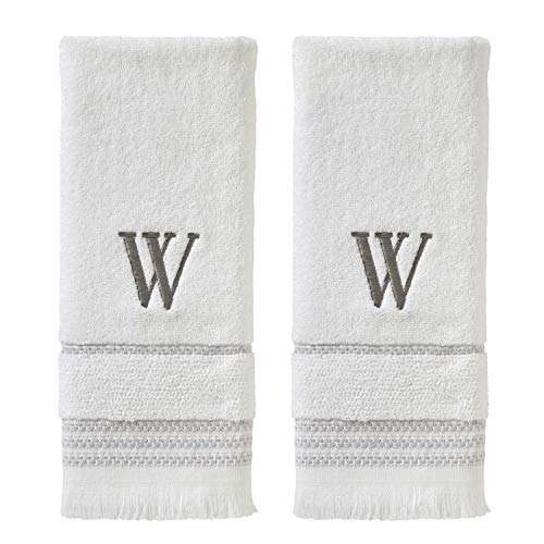 SKL Home Hand Towel Set, W, Cotton, White, 16x26