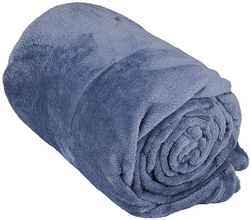 ArtiCasa Fleece Blanket 150 x 200 cm - Bedspread - Cuddly Blanket - Sofa Throw Blanket - 1-Person Sofa Blanket - Decoration Living Room - Machine Washable - Blue - Fleece/Polyester