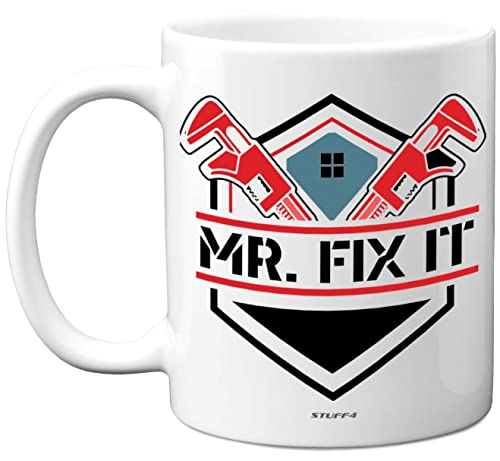Stuff4 Daddy, Dad Birthday Mug Present - Mr Fix It, Dad Birthday Mug Present from Son Daughter, Fathers Day Mug Gifts, Christmas Day Dad Secret Santa Gift