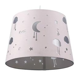 Relaxdays Children's Pendant Light, Evening Sky Ceiling Lamp for Kids, Pink, 119x27x27 cm