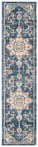 "Safavieh Modern Chic Rug for Living Room Dining Room Bedroom - Madison Collection Short Pile, Blue and Light Blue, 24"" x 36"""
