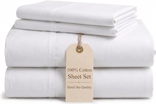 "Good Sleep Bedding Twin XL Sheets - 4 Pc Sheet Set, Soft, Durable, Extra Long, 16"" Deep Pocket - White"