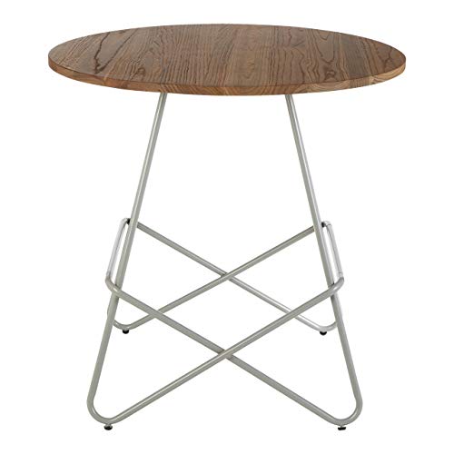 Premier Housewares Side Table, Coffee Tables for dining & Living Room, Metal, w80 x d80 x h75cm - Grey