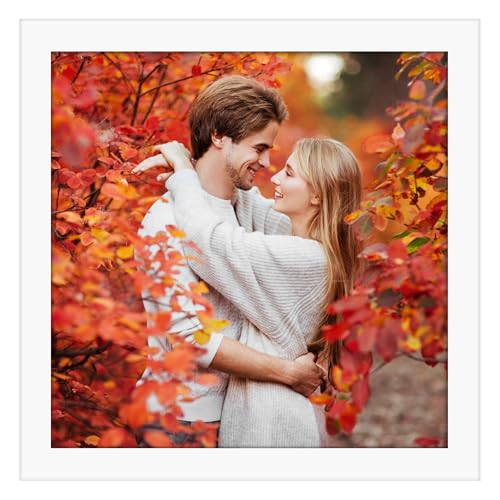 Ditwis 6x6 Photo Frame White, Square Picture Frame 15x15 cm for Living Room, Bedroom and Office, Wall or Desktop Display, Vertical or Horizontal