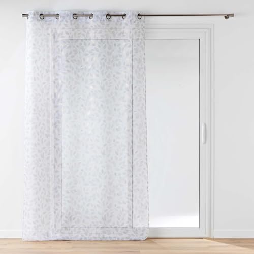 Douceur d'Intérieur, Duchess Sandblasted Metallic Printed Eyelet Curtain 140 x 280 cm