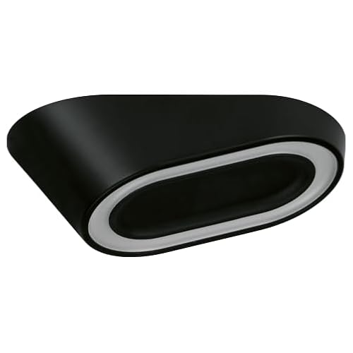 4lite Hampton Wedge Display Cabinet Light (Black) Pack of 1 Cool White 85lm Under-Shelf Light with Touch-Free Sensor Control and Built-in USB & USB-C Charging - 4L1/1305/4
