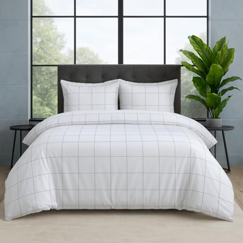 Dreamology Duvet Cover Twin,Microfiber Duvet Cover Set,Button Closure (Geo) - 2 PIECE SET Includes 1 Duvet Cover Twin & 1 Pillow Sham for a complete, coordinated bedding look