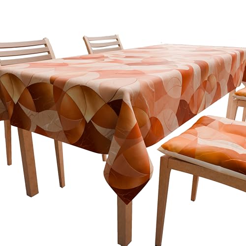 PETTI Artigiani Italiani - Table Cloth, Table Cloth, Kitchen Tablecloth in Cotton Blue Circle Design X12 Seats (140 x 240 cm) 100% Made in Italy