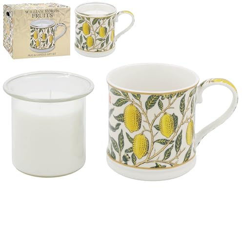 The Leonardo Collection William Morris 350ml Fruits Candle Gift Set for Women & Men - Lovely Decorative Accessories for Home Decor - Aromatherapy Large Scented Candles for Any Celebrations