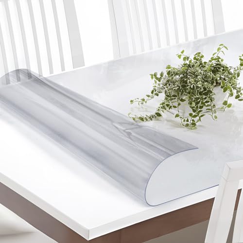 Vicwe Frosted Table Cover Protector 36 x 48 Inch,1.5mm Thick Plastic Table Cover Rectangle,PVC Frosted Table Protector, Clear Table Cover for Night Stand, Writing Desk???Dining Room Table