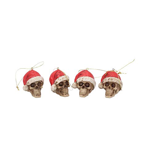 Nemesis Now Silent Night Set of 12 Baubles 4.3cm, Resin, Red