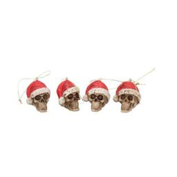 Nemesis Now Silent Night Set of 12 Baubles 4.3cm, Resin, Red