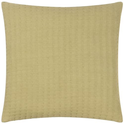 Yard furn Hush Cushion Cover Only - Soft Cotton Gauze Texture (Avocado - 45x45cm Pack of 1)