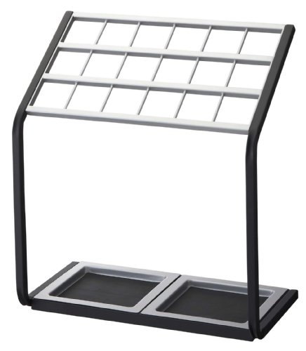 YAMAZAKI 6295 UMBRELLA Umbrella Stand with 18 Slots, Steel, Minimalist, 45 x 24 x 50 cm