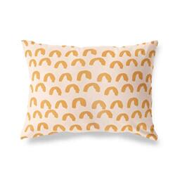 BonaMaison Decorative Cushion Cover, Orange-Off White Throw Pillow Covers, Home Decorative Pillowcases for Livingroom, Sofa, Bedroom, Size: 45X60 Cm - Designed and Manufactured in Turkey