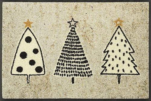Wash+Dry Silent Night Doormat, 40 x 60 cm, Washable for Indoor and Outdoor Use