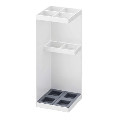 YAMAZAKI 6718 SMART Umbrella Stand, white, Steel/Polypropylene, Minimalist, 11 x 11 x 30 cm