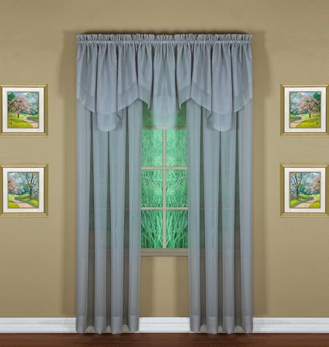 "Today's Curtain Emelia Original Voile Panel 72"", Grey, 60"" W x 72"" L"