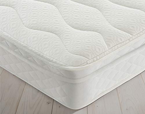 Silentnight 4 Drawer Storage Divan - Slate Grey - King with Miracoil Cushion Top Mattress - Medium Firm - King