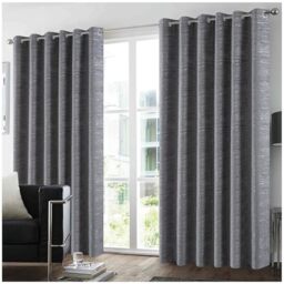 GC GAVENO CAVAILIA Blackout Curtains for Bedroom - 100% Polyester Super Soft Jacquard Curtains Eyelet 90x90 inch - 2 Panels for Window, Thermal Insulated Curtain & Drapes for Living Room - Grey