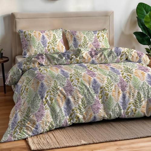 Italian Bed Linen Aurora Duvet Cover Set, Digital Print, Double, CRUZ