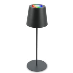 BRILONER - LED Table Lamp Wireless with Touch, Colourful RGB+W Light, Height-Adjustable, Bedside Lamp, Reading Lamp, LED Lamp, Camping Lamp, Table Lamp, Battery Lamp, Outdoor, 36 x 10.5 cm, Anthracite